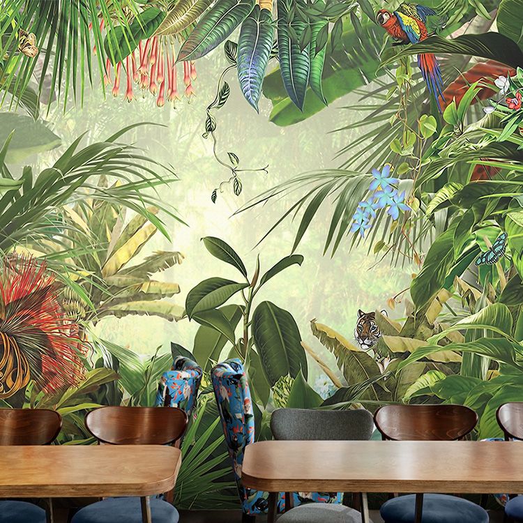 Avoir Images Jungle Tree Animal Wall Murals 3d European Vintage Hand Painting dernière salutations