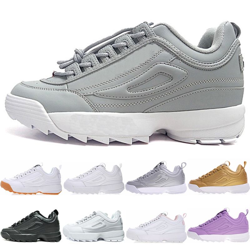 Fila disruptor sales gris argenté