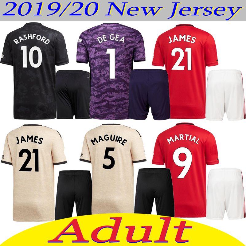 2020 New 2019 2020 Man Adult Kit Soccer Jersey DE GEA ...