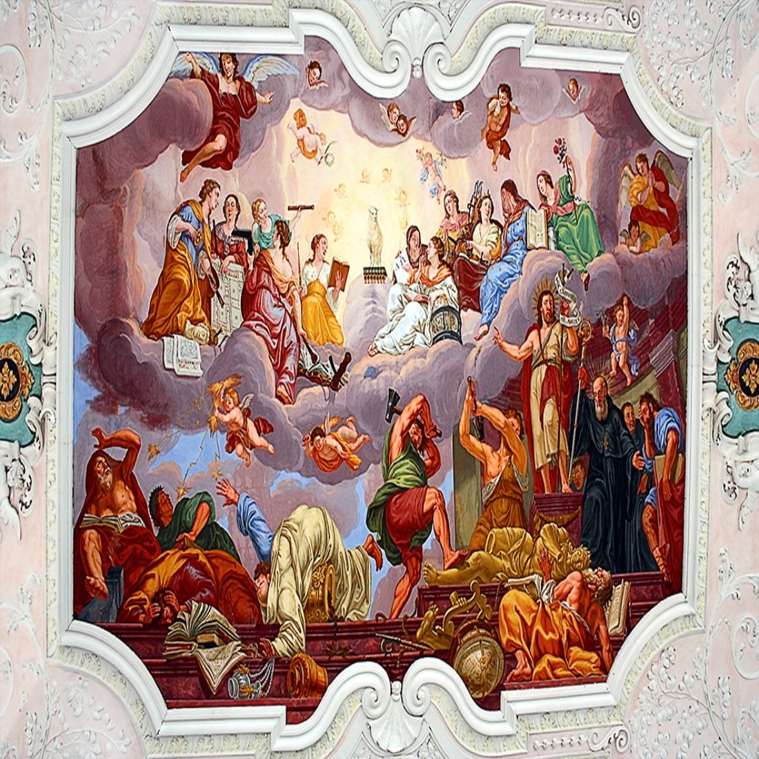 Europe Ceilings Angel Ceilings Mural Paintings Living Room Ceiling