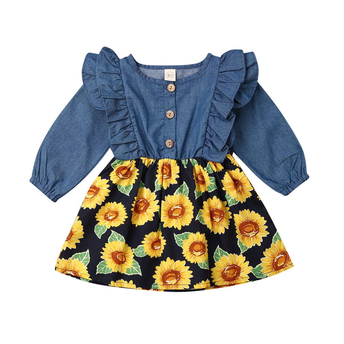 long sunflower dress