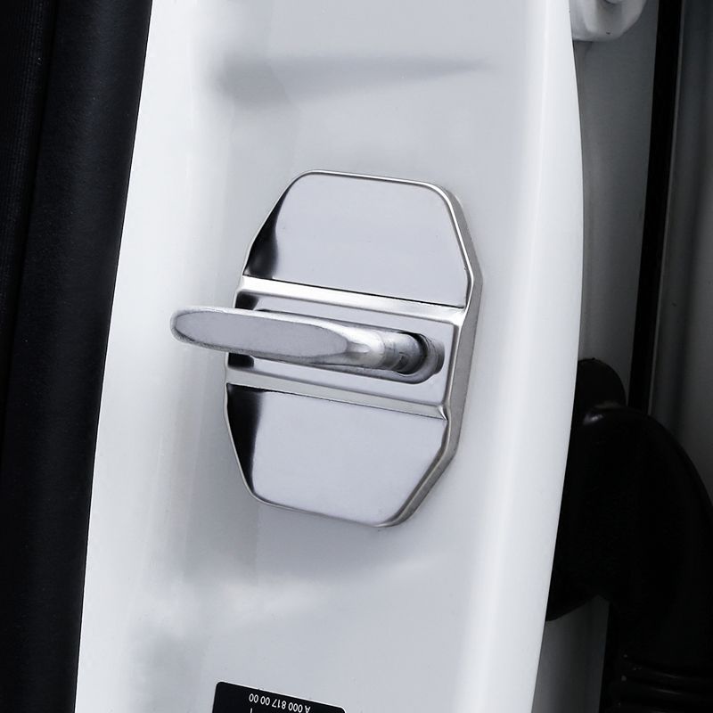 Stainless Steel Car Door Locks Protective Cover Auto Interior Protection Accessories Doors Covers For Mer-cedes Ben-z(4pcs )