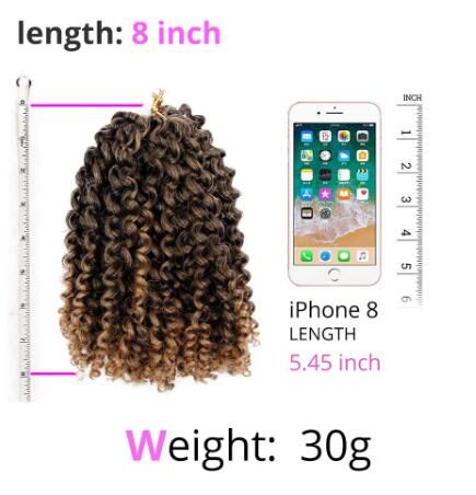 Xiu Zhi Mei 1b Blue Curly Crochet Hair Marley Braid Hair