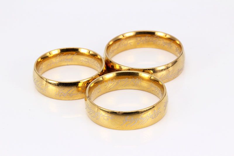 Kaufen Sie Der Hobbit Herr Der Ringe Ein Ring Sie Knechten Ringe Paar Edelstahl Gold Hochzeit Personalisierte Billig Schnelle Lieferung Und Qualitat De Dhgate