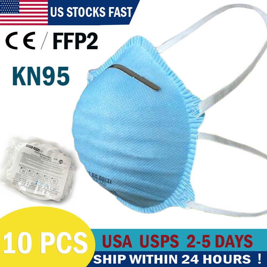 2020 High Quality N95 Face Mask Blue White Color Protective Kn95