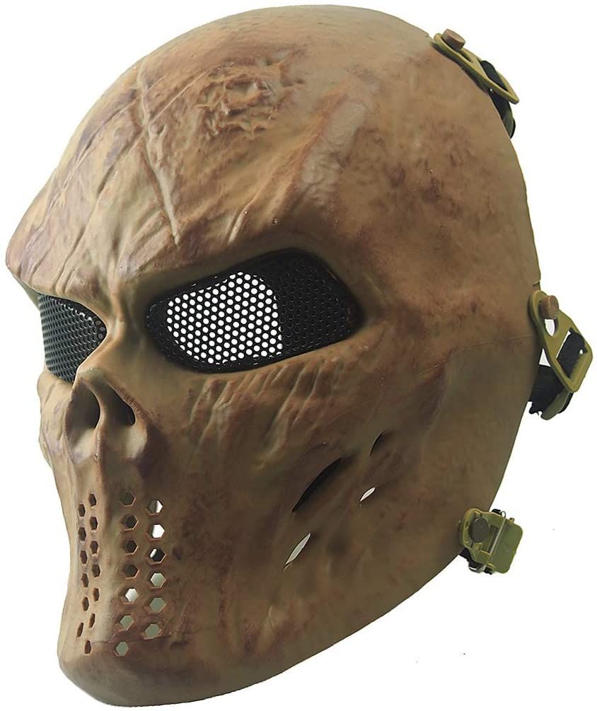 Schutzmaske Halloween Airsoft Paintball Full Face Skull Schutzmaske 19 x 18cm MA-110-BCP Haunen Taktische Maske