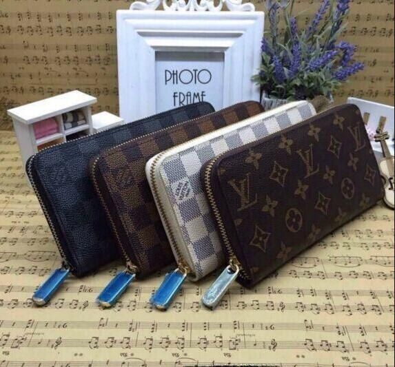 Louis Real Leather Wallet For Women Men Handbags Luxury Purse