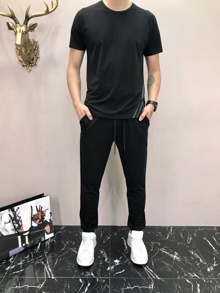 Compre 2019 Nuevo Verano Tiempo Libre Ropa De Hombre Minimalismo Manga  Cabeza Manga Corta Pantalones Moda Juvenil Estilo Masculino T Camiseta  Movimiento A 69,43 € Del Qz1003 | DHgate Spain \u0026 Mexico
