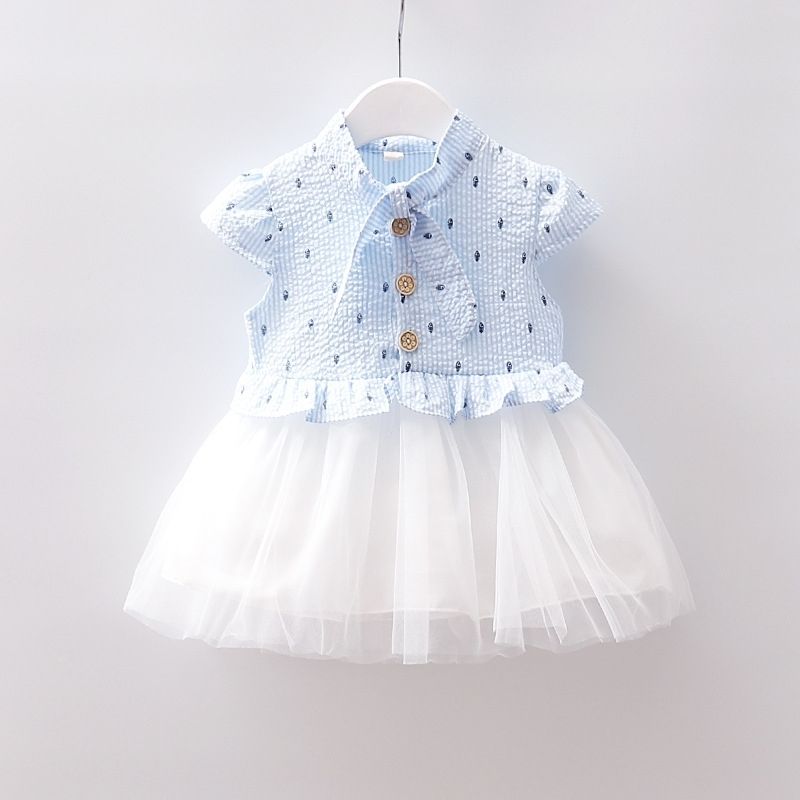 white cotton frock for baby girl