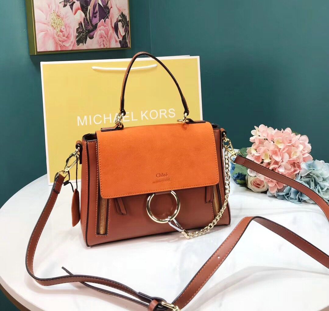 Chloe bolsos de totalizadores del bolso de hombro las mujeres de cuero reales empaqueta