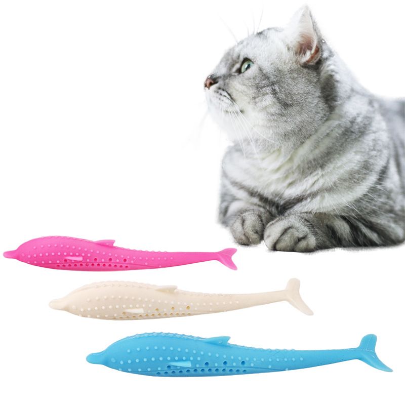 2020 New Arrival Pet Cat Fish Shape Silicone Toothbrush ...