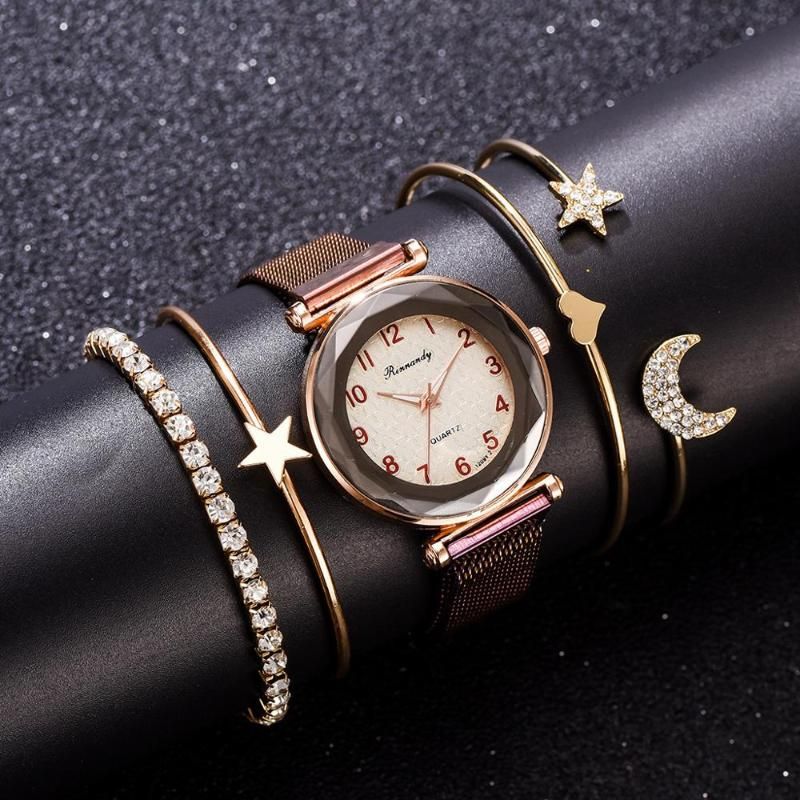 Black Magnet Watch Ladies Bracelet Wrist Watches Quartz Clock Women Watches Rose Gold Bracelet Set Watch On Sale Online Watch Sales From W245 38 49 Dhgate Com