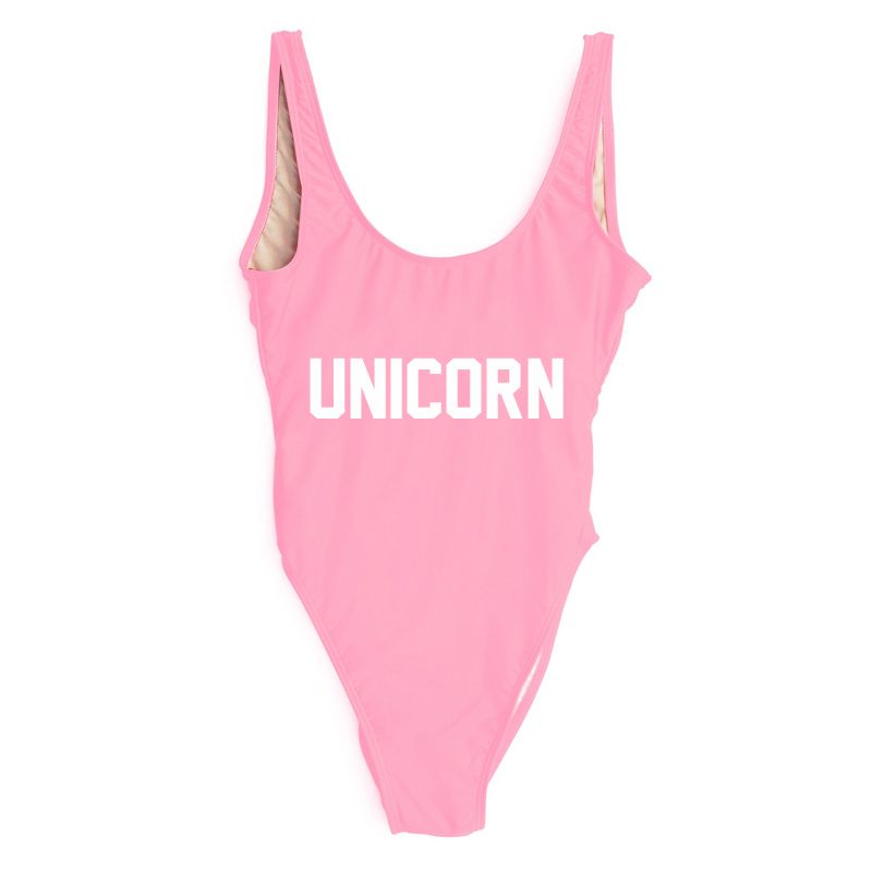 unicorn one piece bathing suit