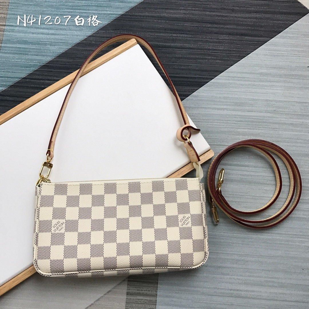 Pochette Accessoires Damier Azur Canvas Gives The Iconic Shape Original  Design Shoulder Carry With Removable Leather Strap From Luxury_akboys2,  $103.63