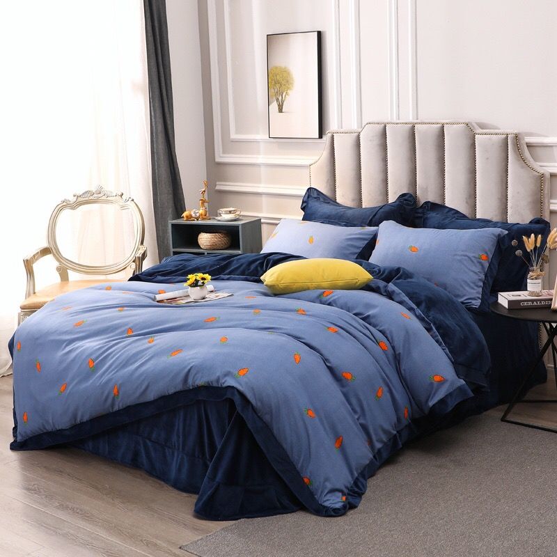 100 Good Quality Satin Silk Bedding Sets Flat Solid Color Queen