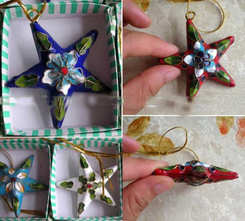 Wholesale Chinese Handmade Classic Cloisonne Enamel Star Ornament