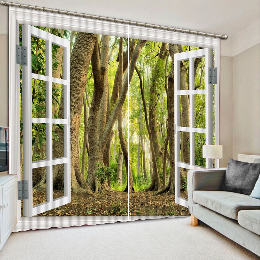 satin al ozel modern perdeleri fotograf plaj gorunumu 3d baski oturma odasi perdesi bambu kapi perdeleri yatak odasi icin tl386 97 dhgate comda