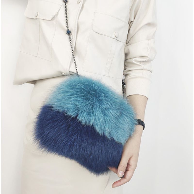 real fur purse