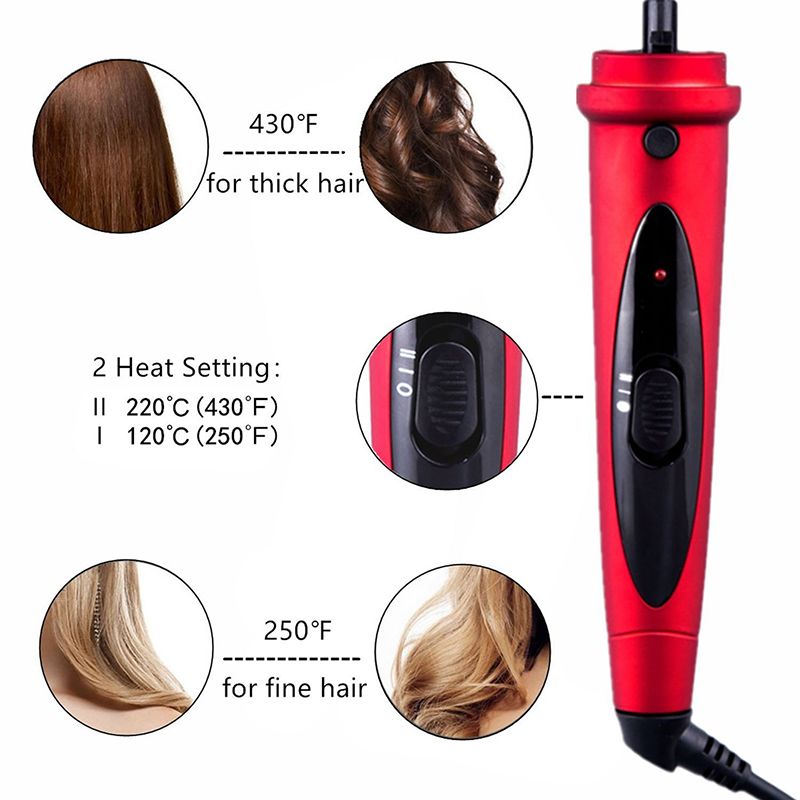 New 5 In 1 Curling Wand Set Hair Curling Tong Hair Curl Iron Wand