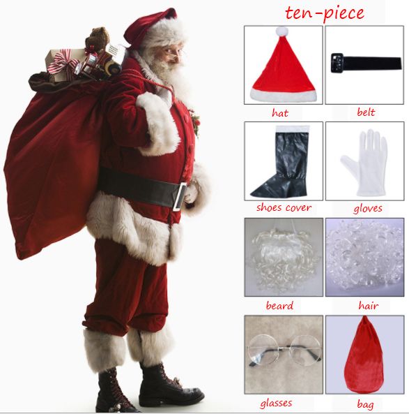 luxury father christmas costume