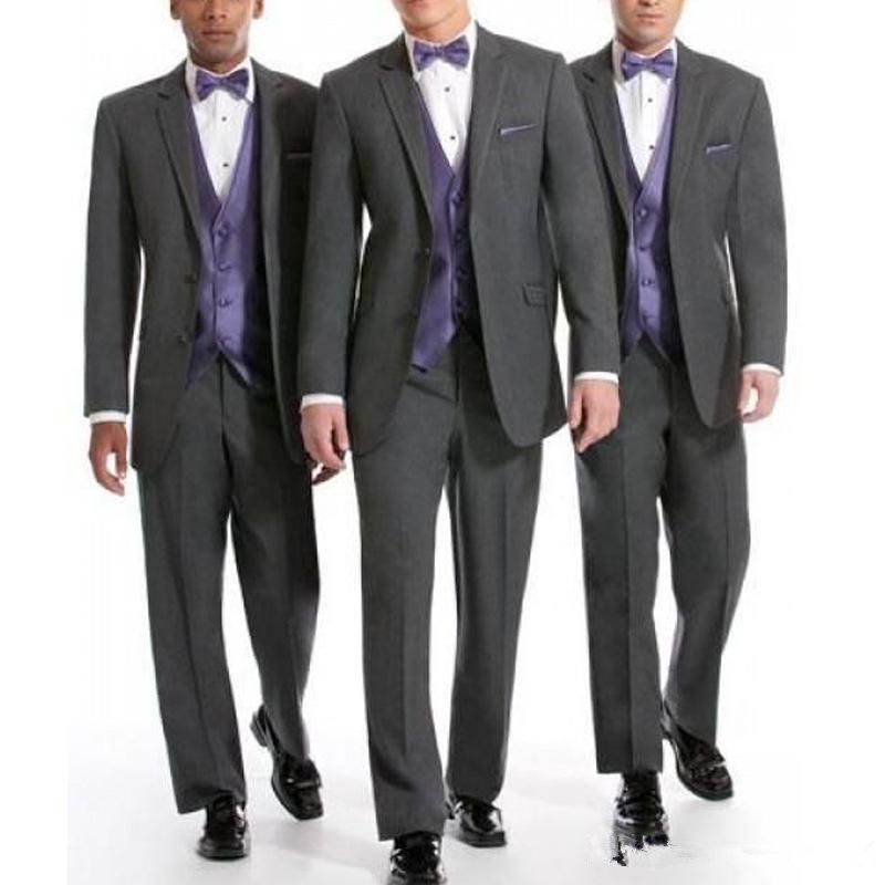 Mens Suit + Vest + Pants Sets Slim Suits Wedding Party Blazers Jacket Mens Business Groomsman