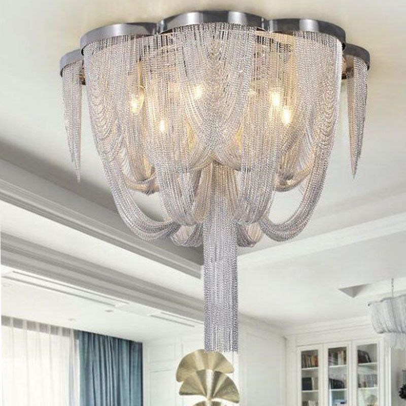 Modern Silver Decorative Ceiling Lamp For Living Room Ceiling Light