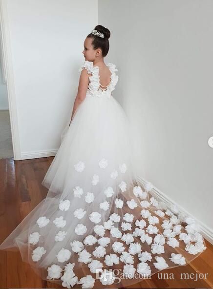 backless flower girl dress