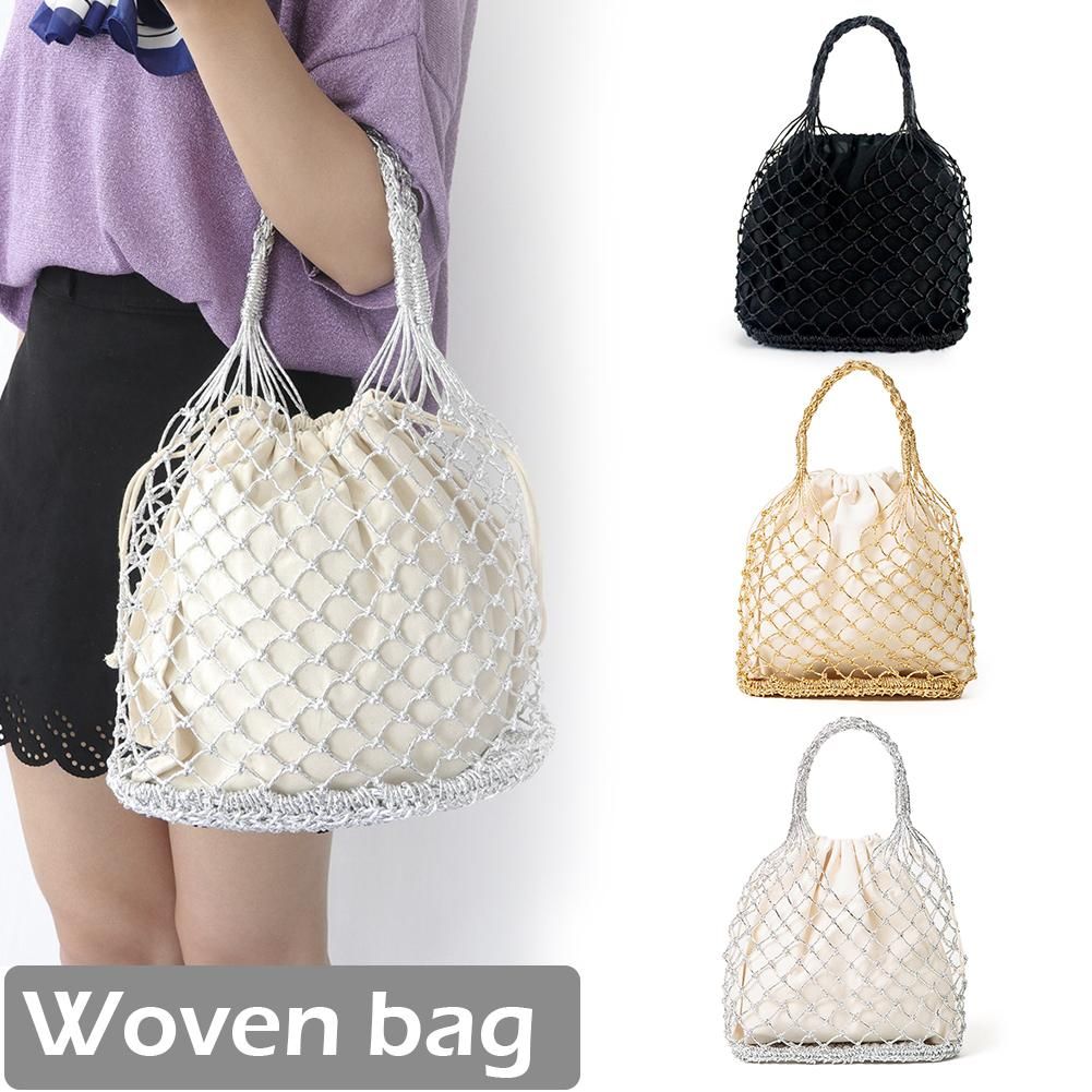 Compra Cannetille Crochet Manual Bolsas Hechas A Mano Tejidas Recorte Malla  Bolsa Forrada Paja Trenzada Playa Bolsa De Mano Para Las Mujeres Barato |  Entrega Rápida Y Calidad | Es.Dhgate