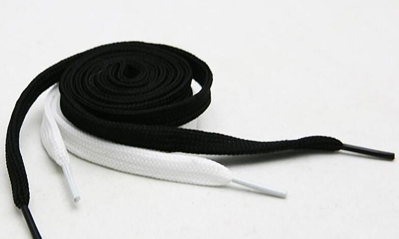 Black Shoelaces Low Elastic Silk Flat 