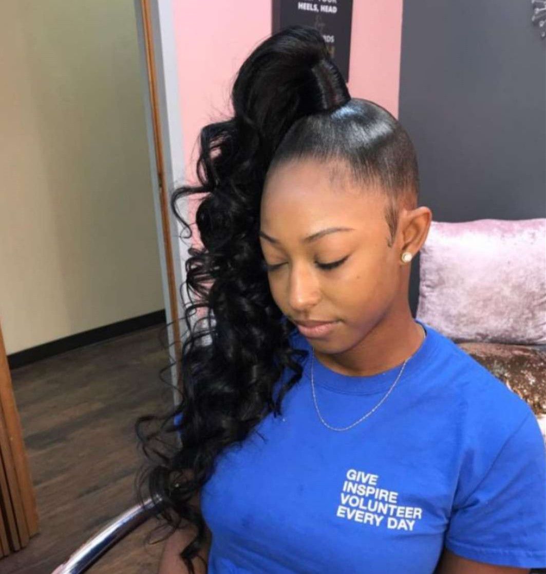 Brazilian Hair Ponytail Hairpieces Clip In Long High Wavy Curly