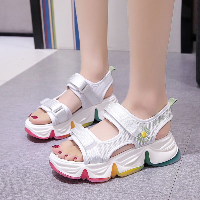 white sport sandals