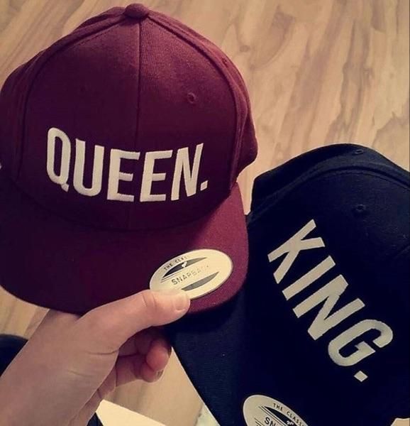 Men's Women's  Hip Hop Caps Baseball King Queen Cap Couple Lovers' Snapback Hat