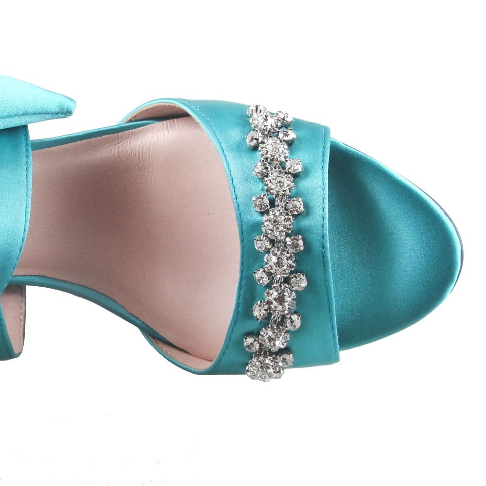 turquoise low heels