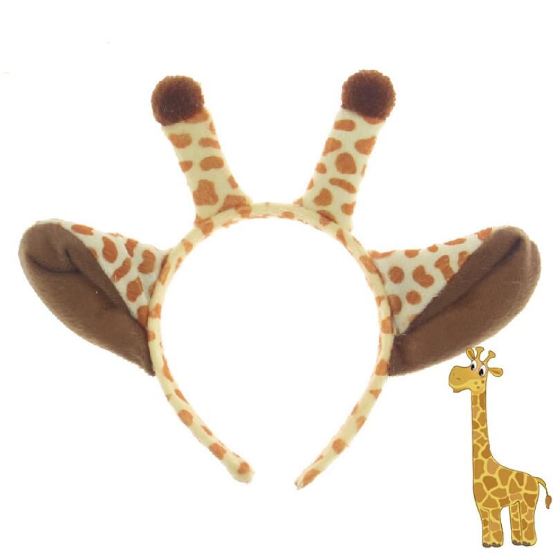 2021 Plush Giraffe Hair Sticks Halloween Ears Headband Kids Animal ...