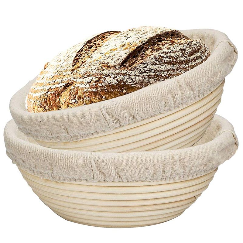 2020 2 Packs 9 Inch Bread Proofing Basket Baking Dough