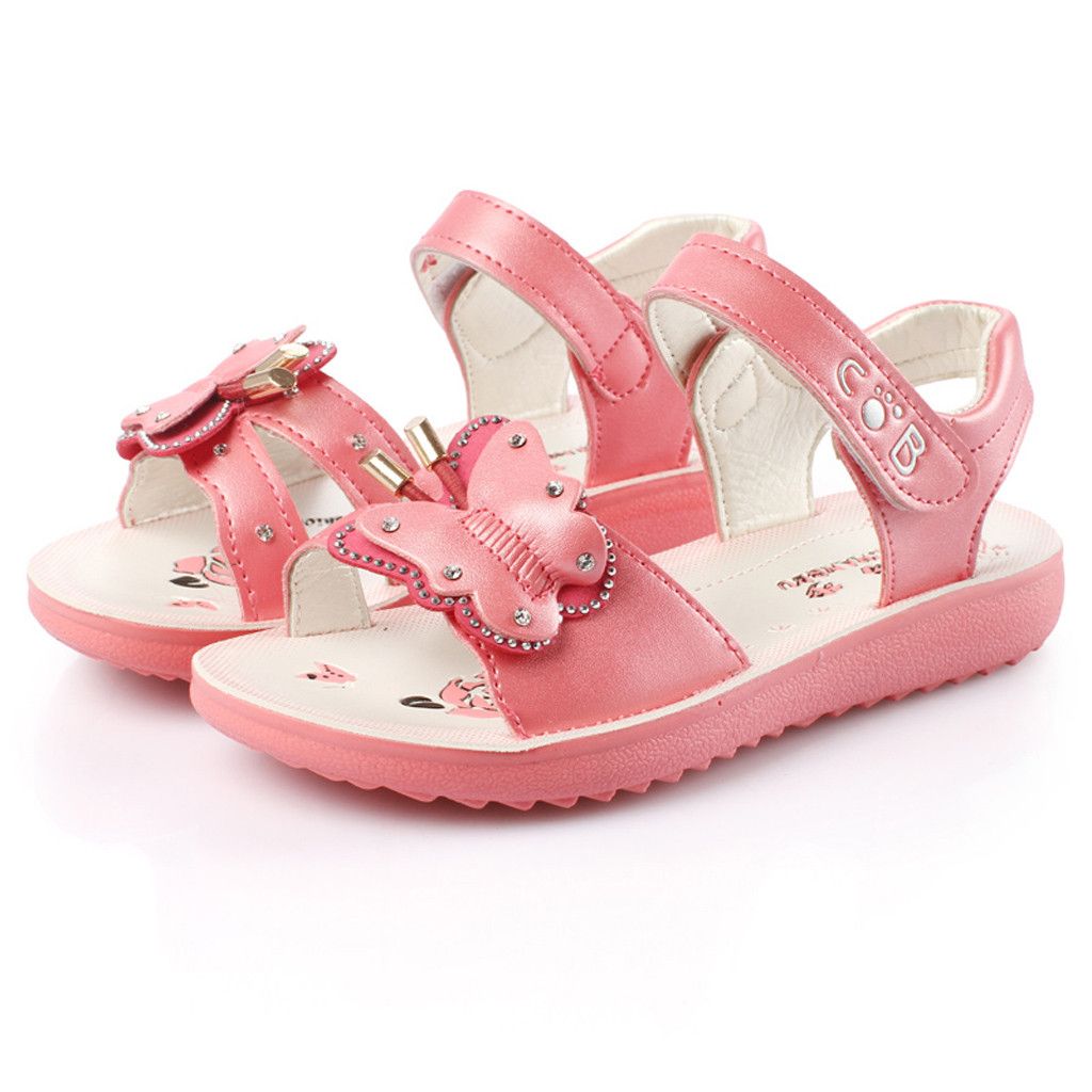 Summer Children Kids  Girls Bohemian Casual Flower Sandals Princess Flat Shoes 