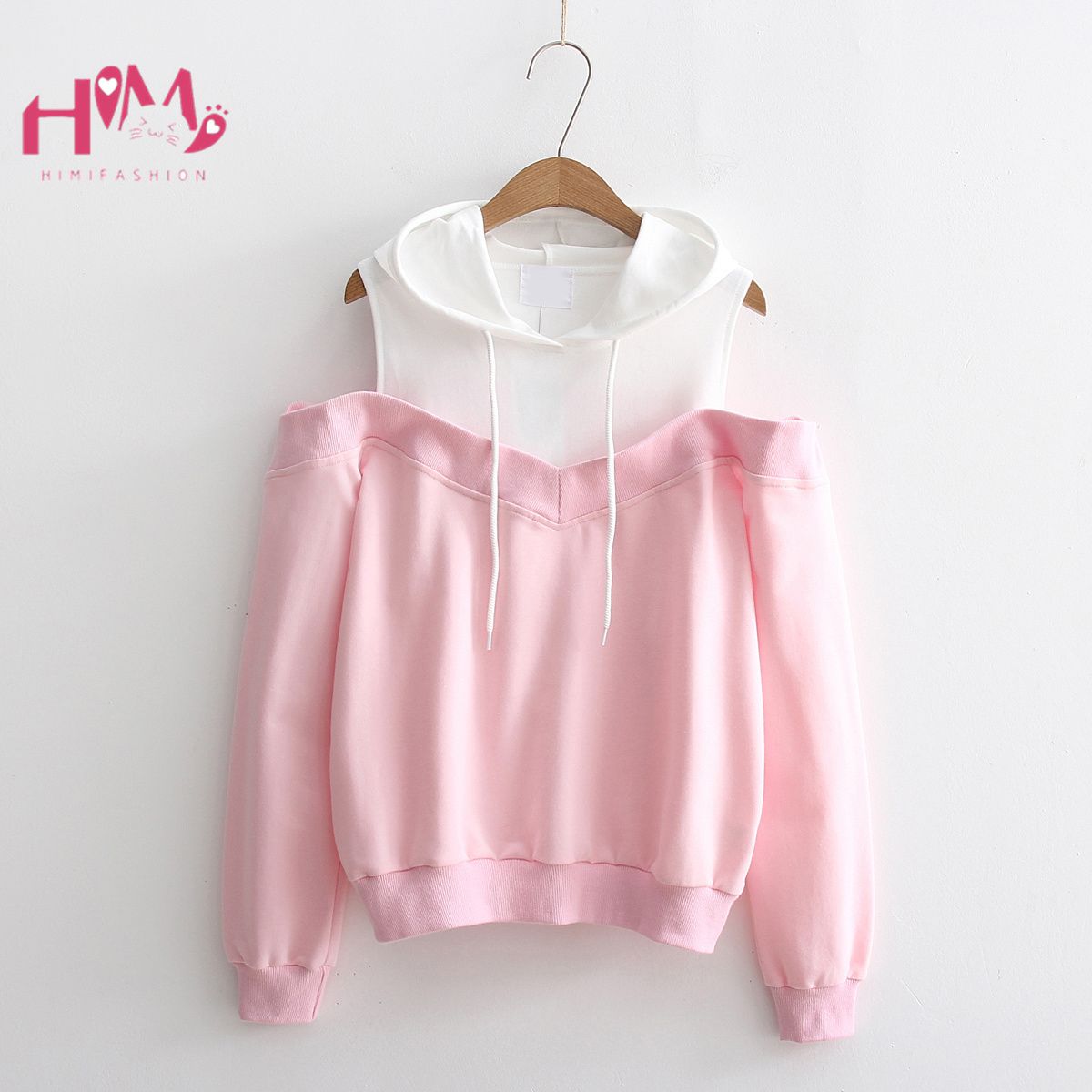 kawaii pink hoodie