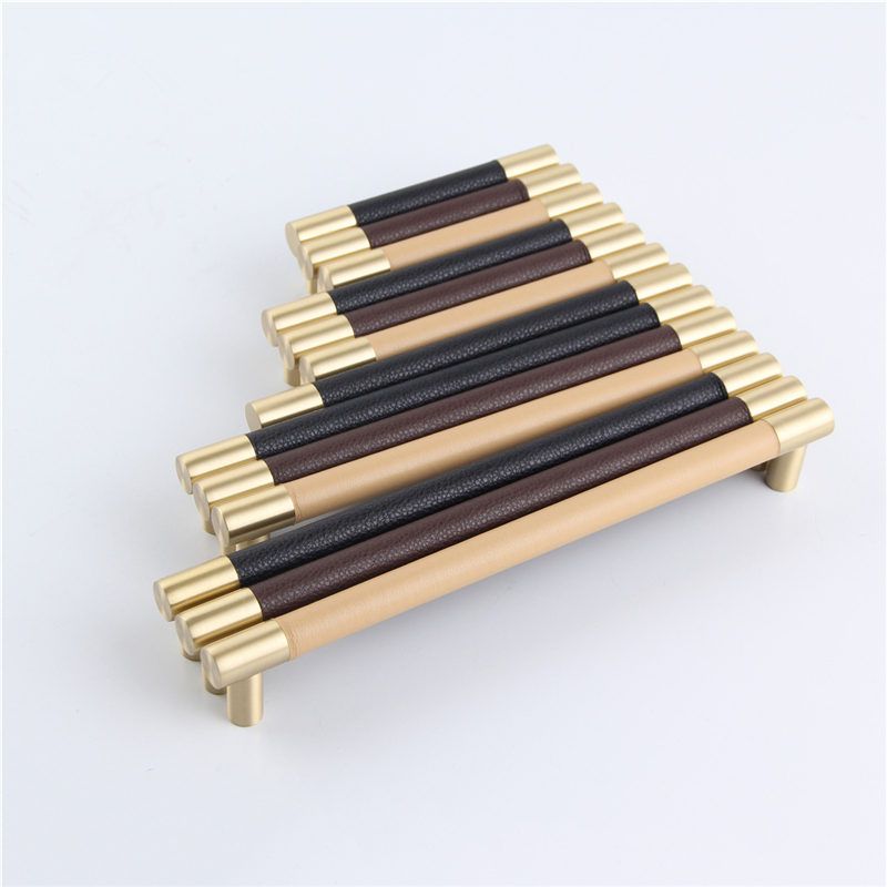 2019 Leather Furniture Handles Drawer Cabinet Knobs Kitchen Door