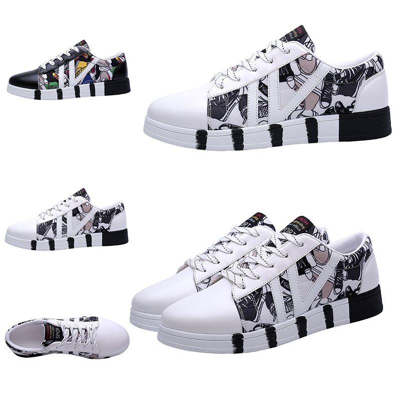 black leather canvas shoes