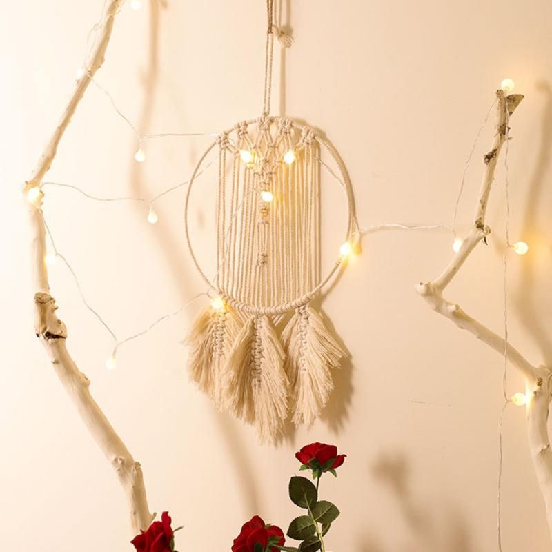 Nordic Macrame Woven Tapestry Boho Chic Bohemian Wall Hanging Home Decoration Crafts Cotton Rope Woven Indoor Art Room Decortion Hanging A Tapestry On The Wall Hanging Rods For Tapestry From Margueriter 8 87