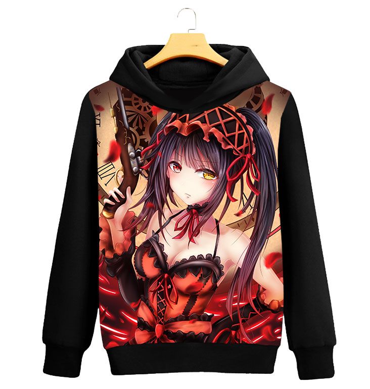 kurumi tokisaki moletom com capuz