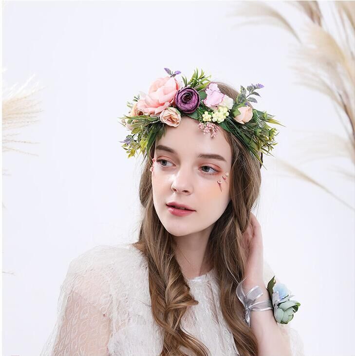 bridesmaid floral crown