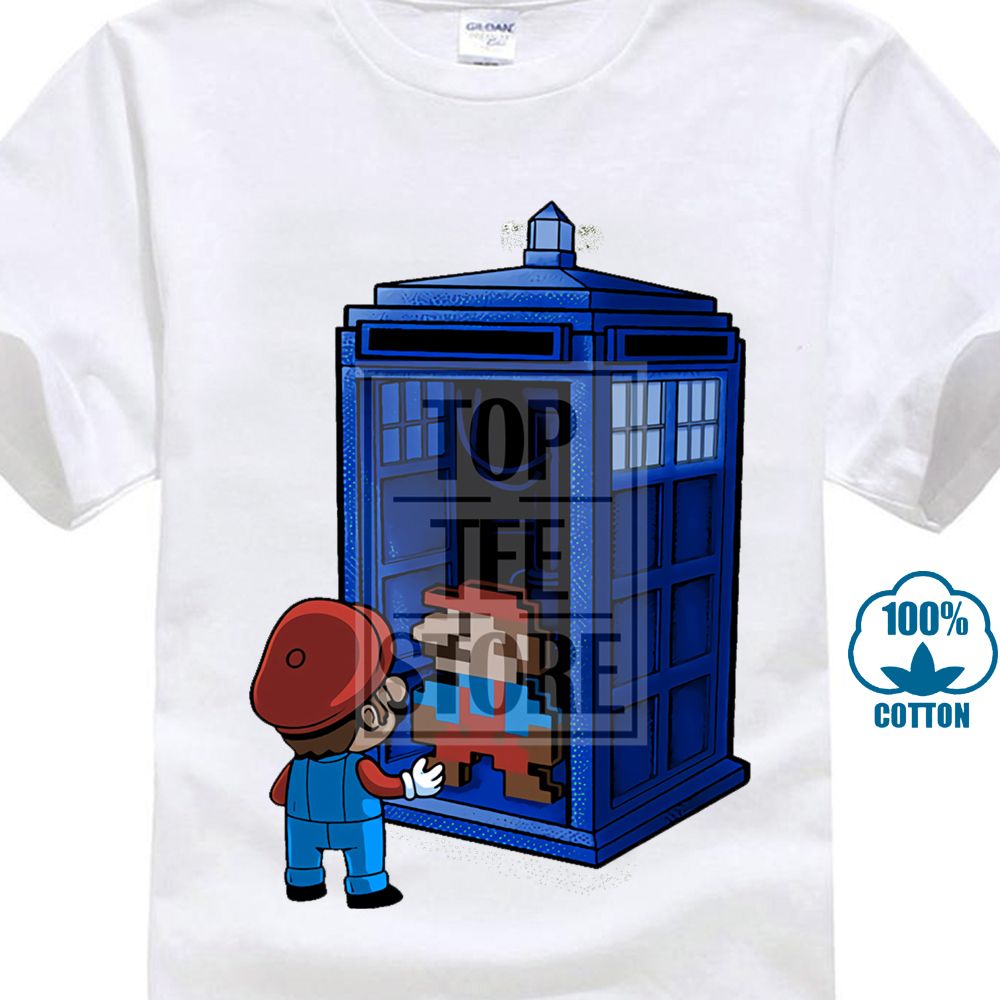 Back To 8 Bits T Shirt Super Mario T Shirt Men Funny Cartoon Tshirts Doctor Who Tardis Tops 90s Game Gg Tee Shirts Cool Team Shirts Crazy Shirt Designs From Cooldaystore 11 86