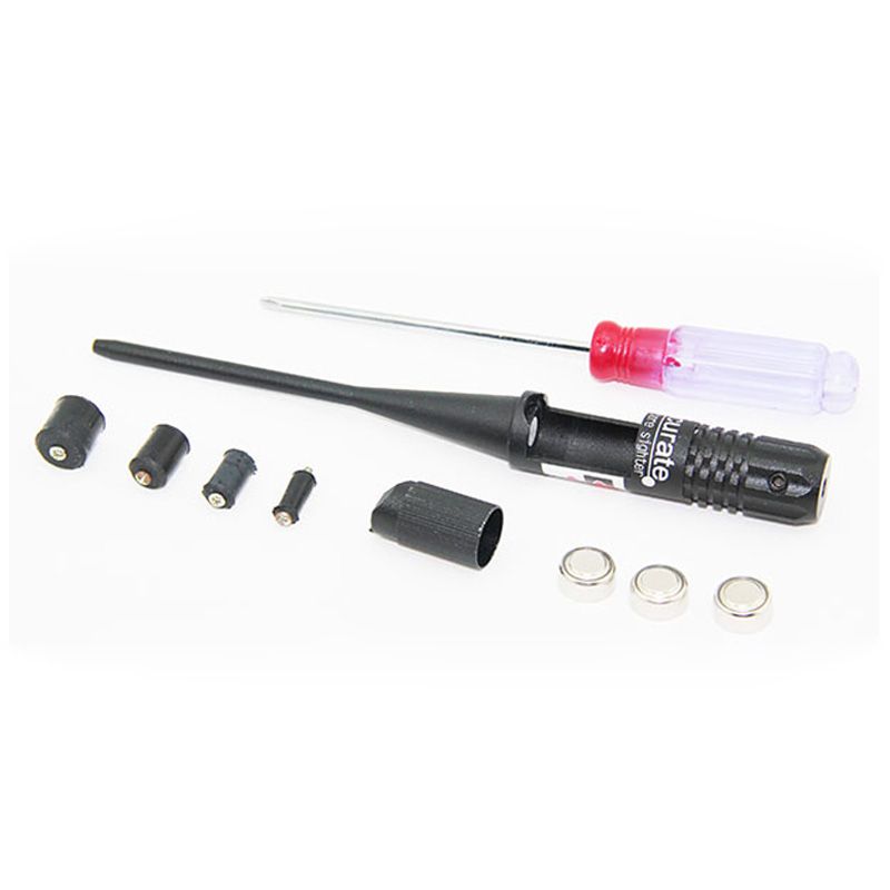 Red Dot Laser Boresighter Bore Sighter Kit For Hunting .22 To .50 Caliber Rifles
