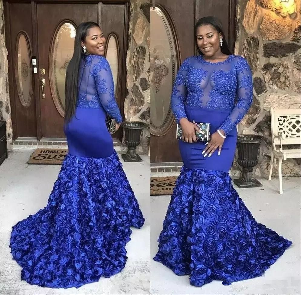New Royal Blue Prom Dress For Black 