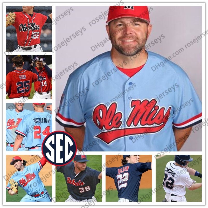 baby blue ole miss baseball jersey