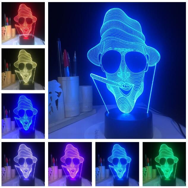 Compre 3d Led Decoracion Para El Hogar Retro Rock And Roll Estilo
