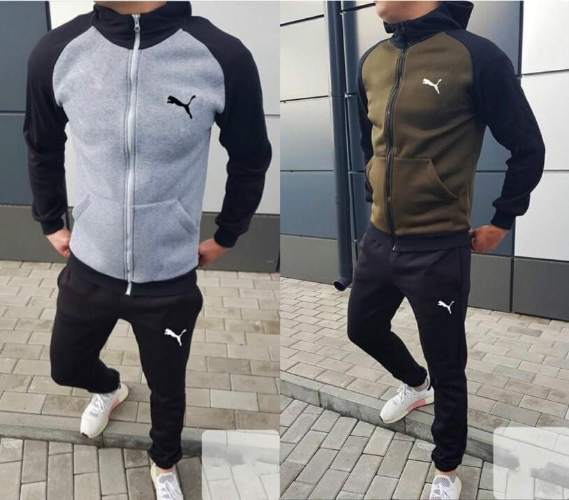 mens puma tracksuit set