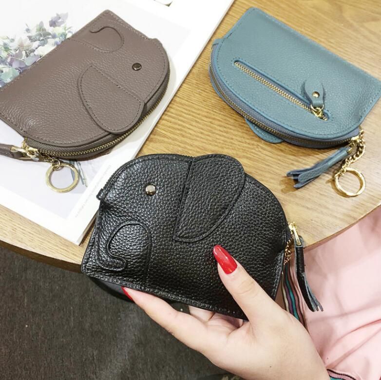Moneda linda cartera de la mujer diseñador de moda de elefante y Monedero