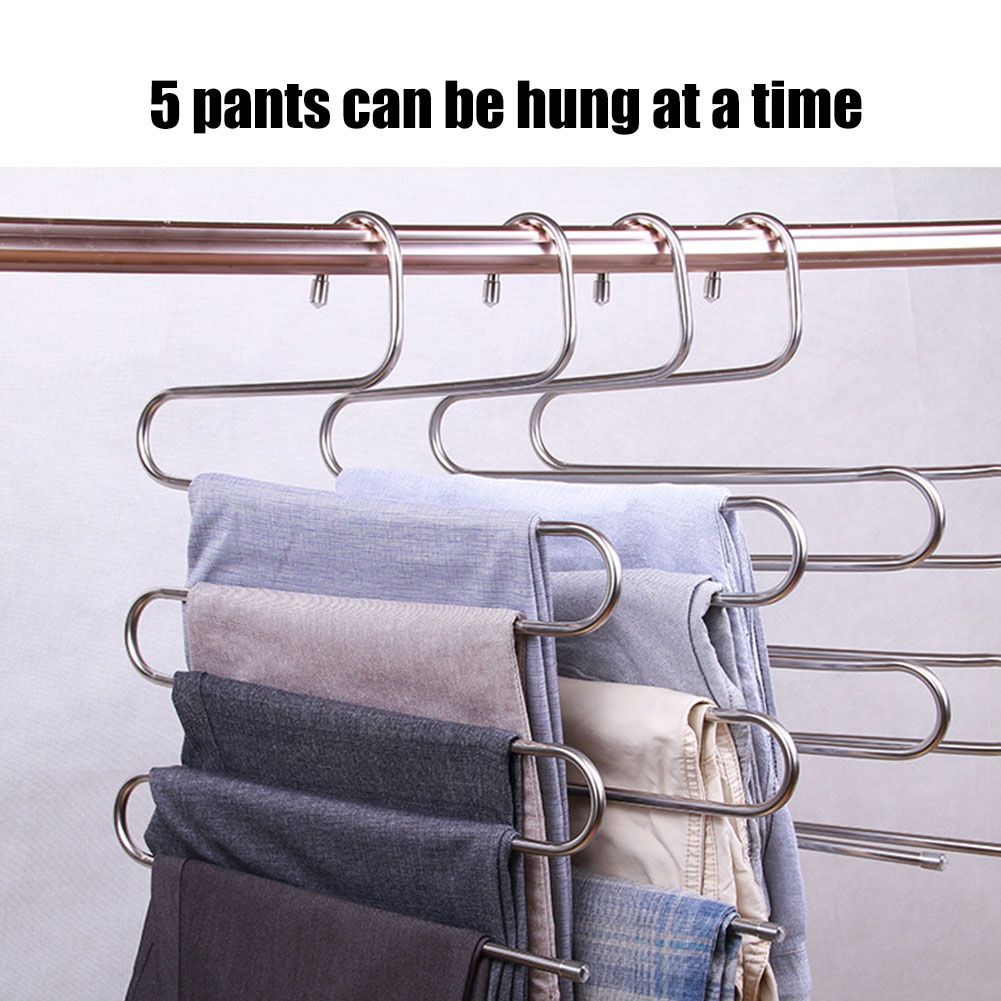 2020 New Hot Stainless Steel Pants Hangers S Shaped Multifunctional